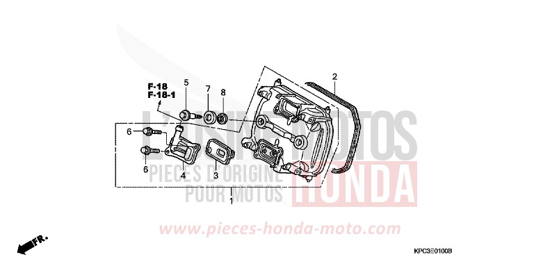ZYLINDERKOPFDECKEL, VORNE von Varadero 125 BARLEY YELLOW METALLIC (Y199) von 2008